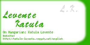 levente katula business card